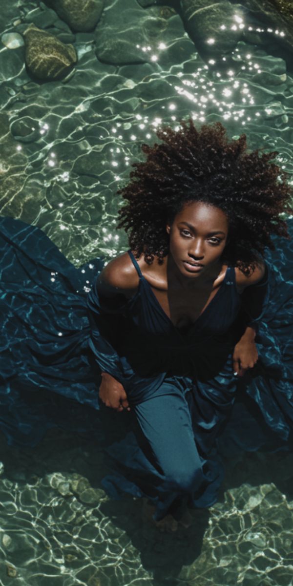 black girl in the water